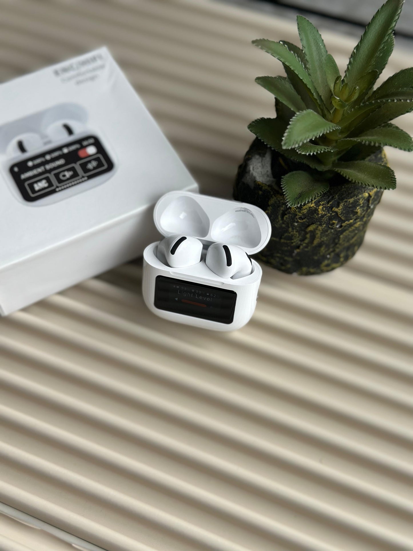 Apple AirPods 3 with Smart Display 🎧 | ANC/ENC | Wireless Charging | Premium Edition