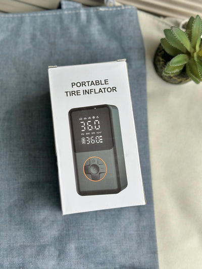 Portable Electric Air Compressor π | Smart Tire Inflator | USB Rechargeable | Multi-Nozzle Kit