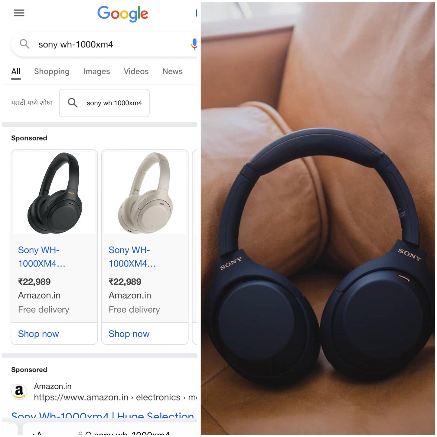 Sony XM4 Wireless Noise Cancelling Headphones π§ | Deep Bass | Voice Assistant | Premium Edition
