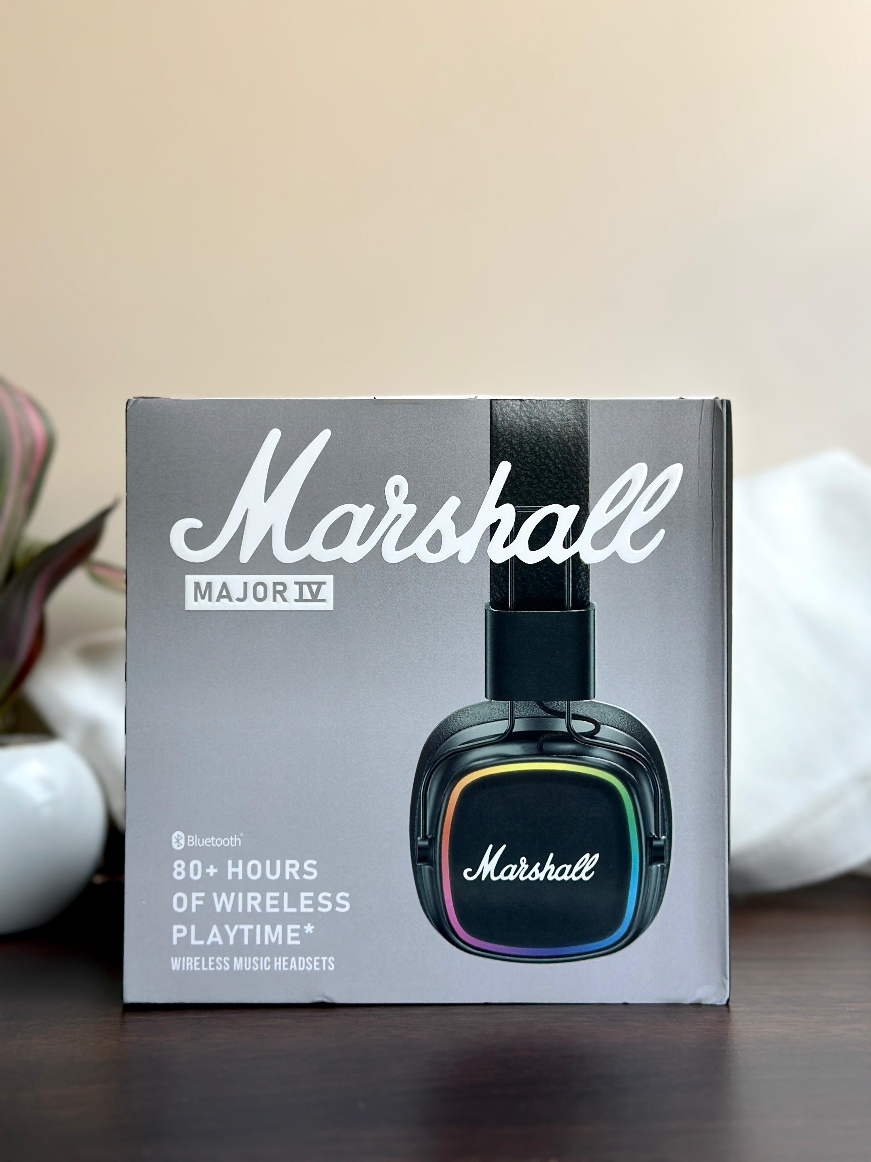 Marshall Major IV Wireless Bluetooth Headphones β 80+ Hours Playtime