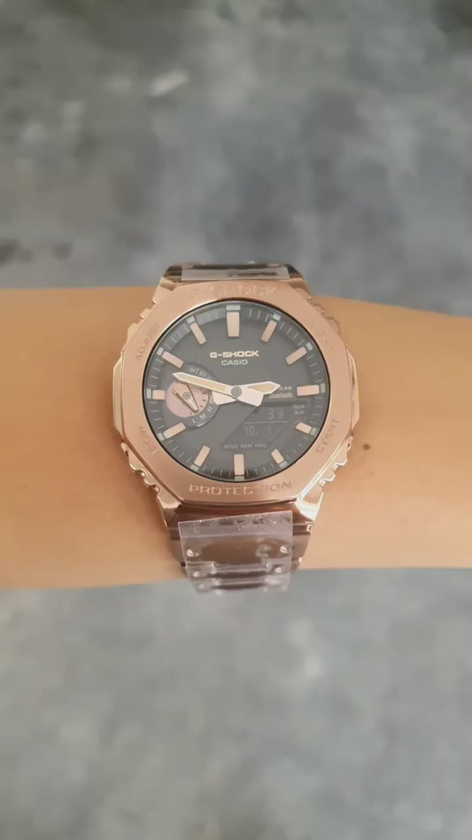 G-Shock GM-B2100 ⌚ Stainless Steel Rose Gold Bezel | Men’s Luxury Tough Watch