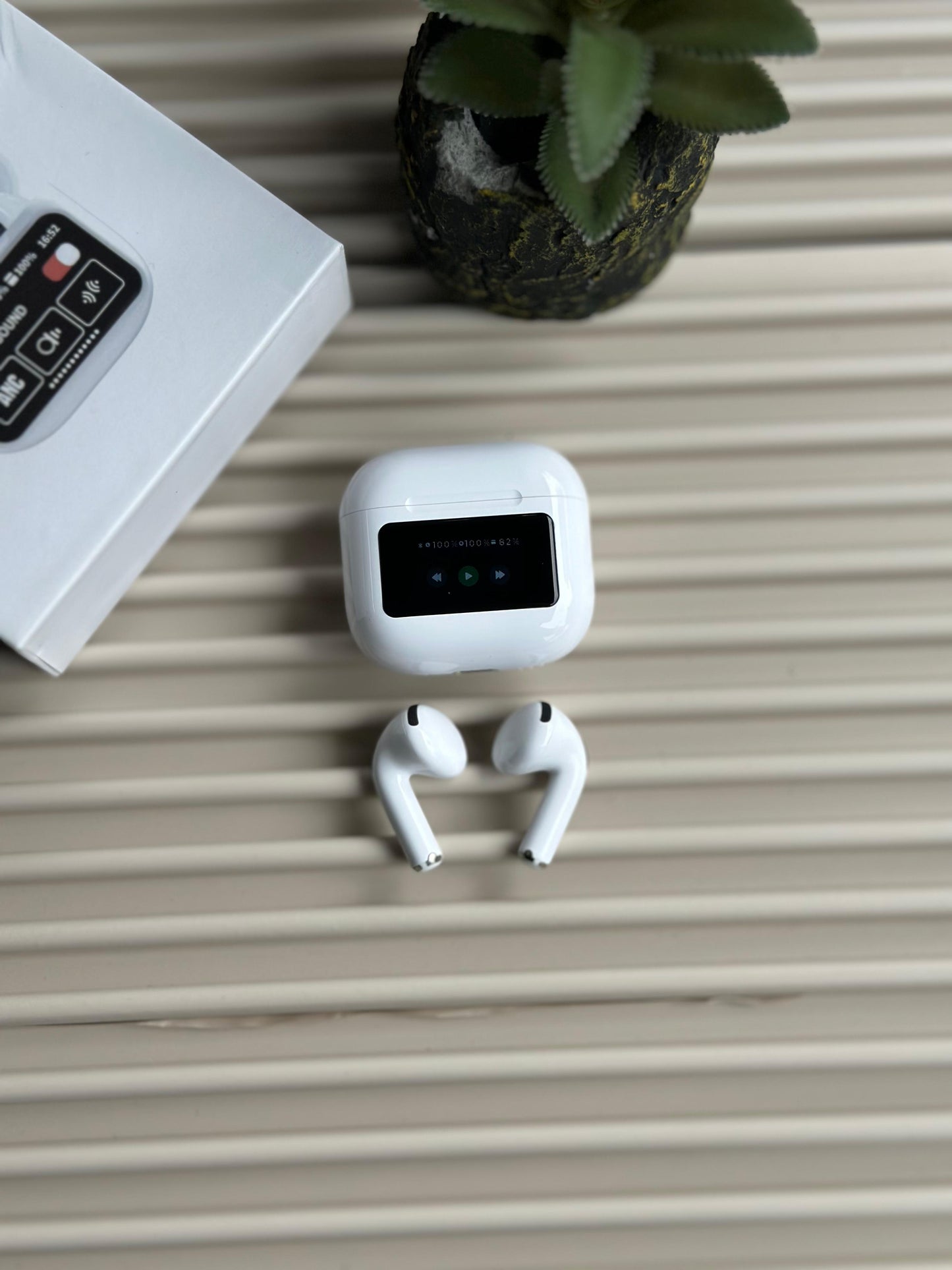 Apple AirPods 3 with Smart Display 🎧 | ANC/ENC | Wireless Charging | Premium Edition