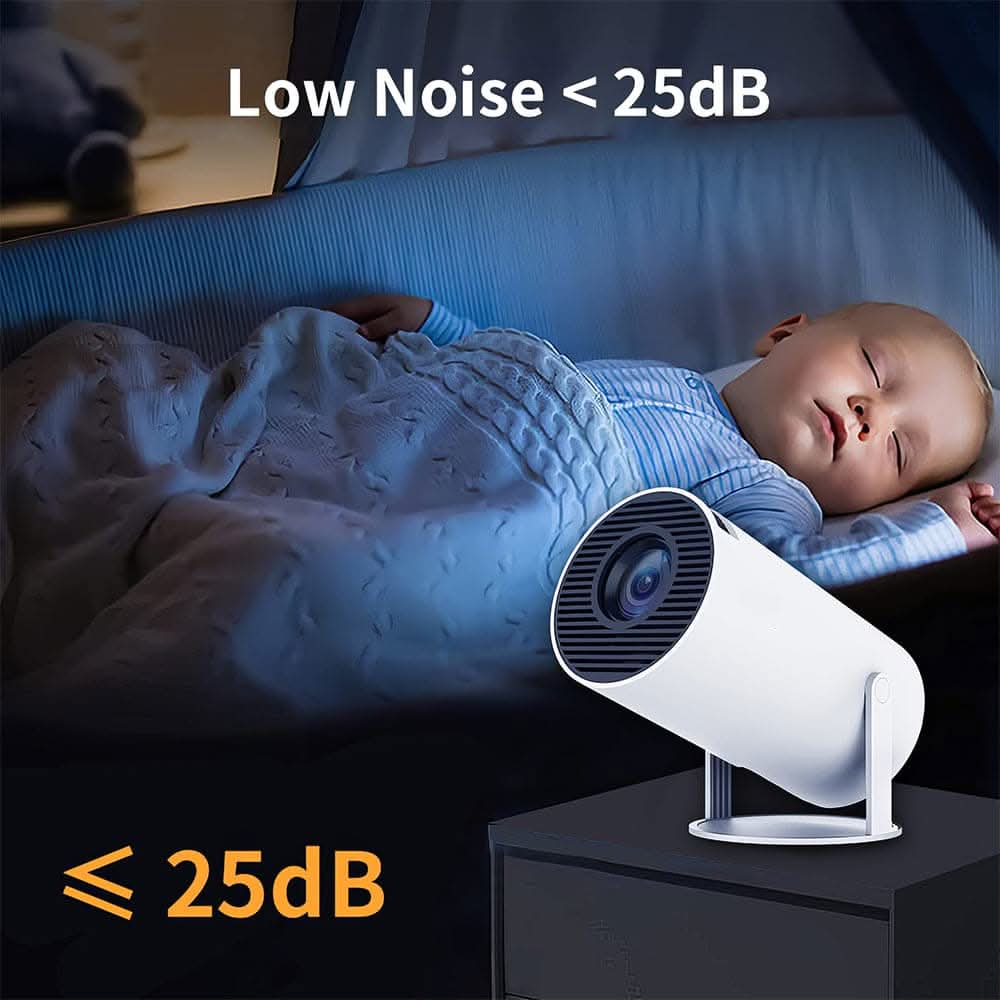 4K PORTABLE PROJECTOR Android 11.0 Smart Projector, 1080P & 4K Support, 2X Brighter, 2.4G & 5G Wifi  (White)