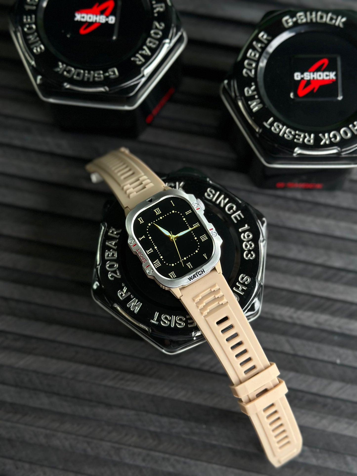 G-Shock Style Smartwatch ⌚ | Rugged Design | Always-On Display | Fitness + Calling