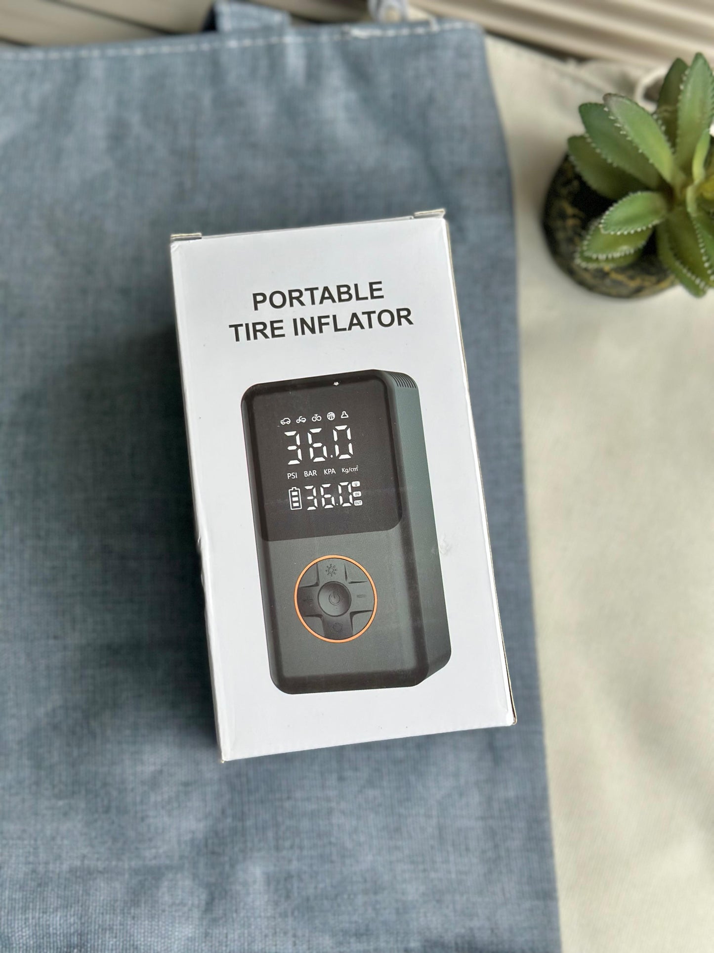 Portable Electric Air Compressor 🚗 | Smart Tire Inflator | USB Rechargeable | Multi-Nozzle Kit