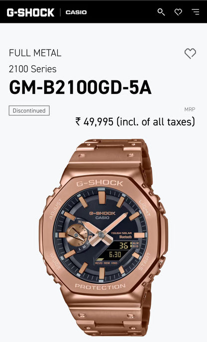 G-Shock GM-B2100 ⌚ Stainless Steel Rose Gold Bezel | Men’s Luxury Tough Watch