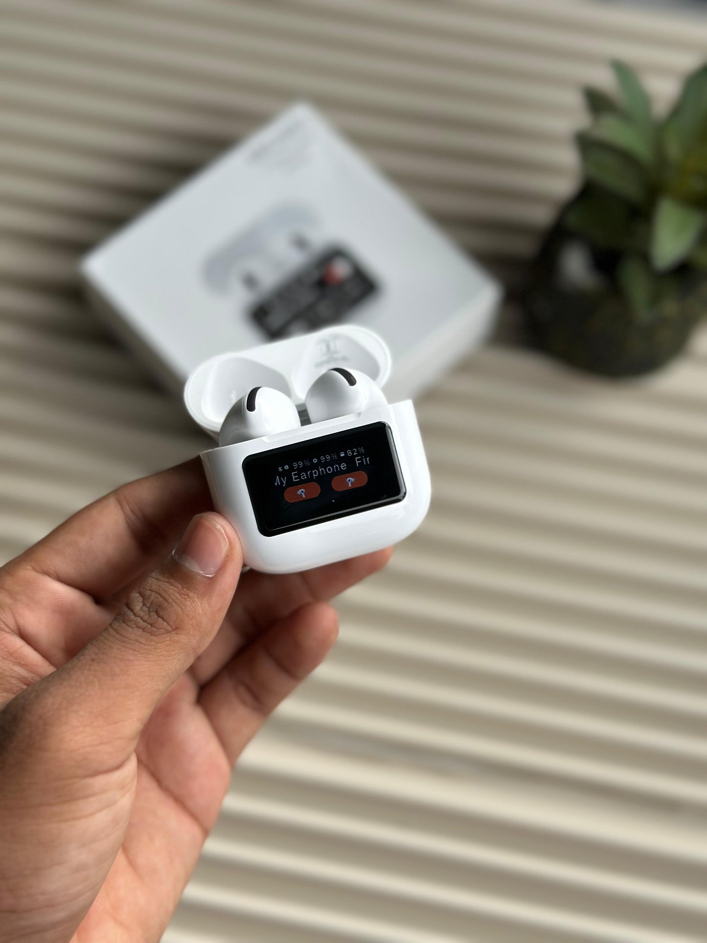 Apple AirPods 3 with Smart Display 🎧 | ANC/ENC | Wireless Charging | Premium Edition