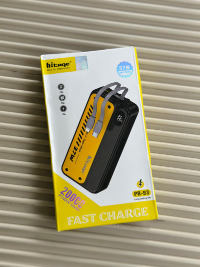 Hitage PB-93 20,000mAh Power Bank 🔋 | 37W Fast Charging | 6-Month Warranty