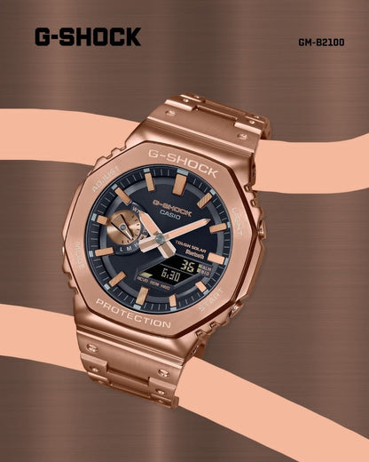 G-Shock GM-B2100 ⌚ Stainless Steel Rose Gold Bezel | Men’s Luxury Tough Watch
