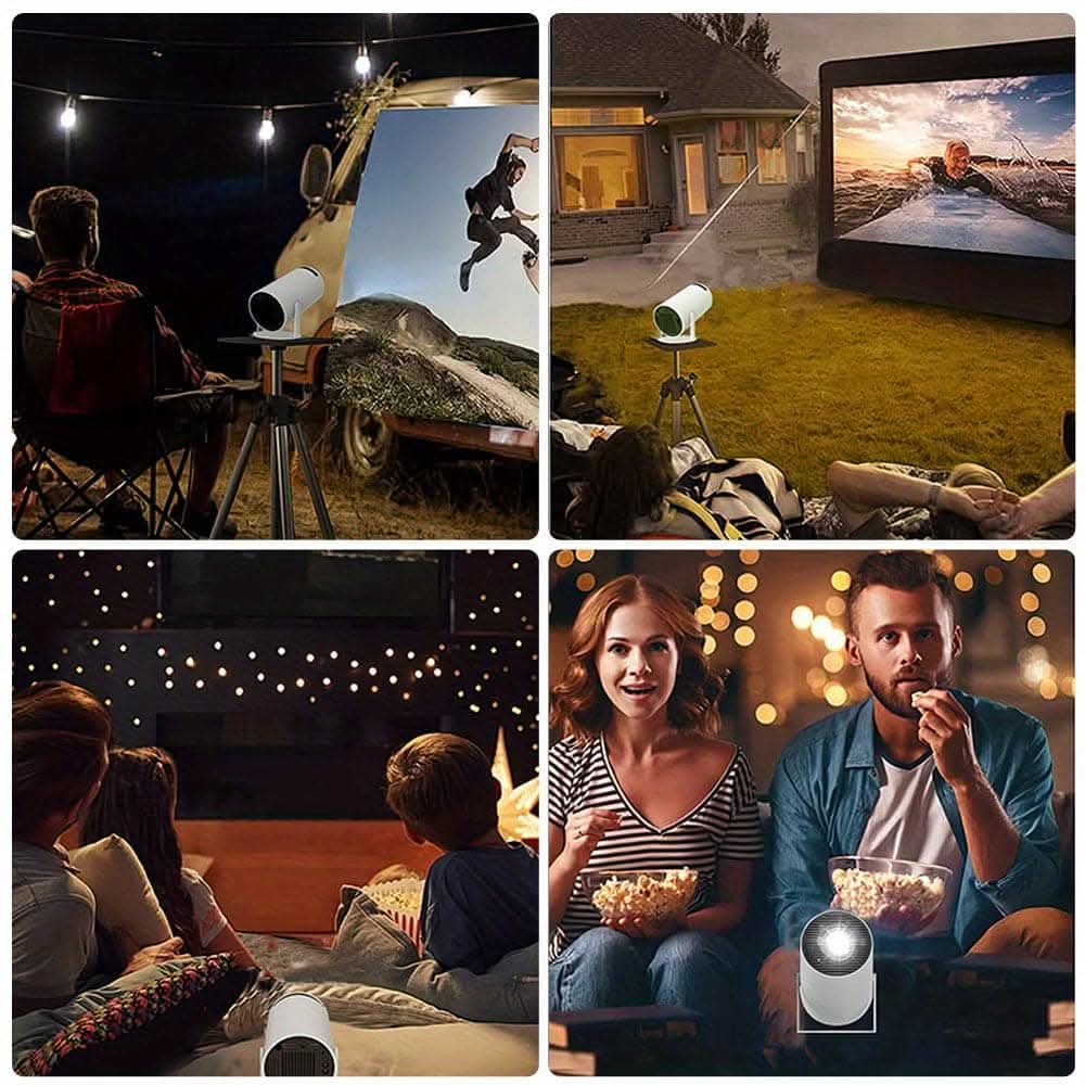 4K PORTABLE PROJECTOR Android 11.0 Smart Projector, 1080P & 4K Support, 2X Brighter, 2.4G & 5G Wifi  (White)