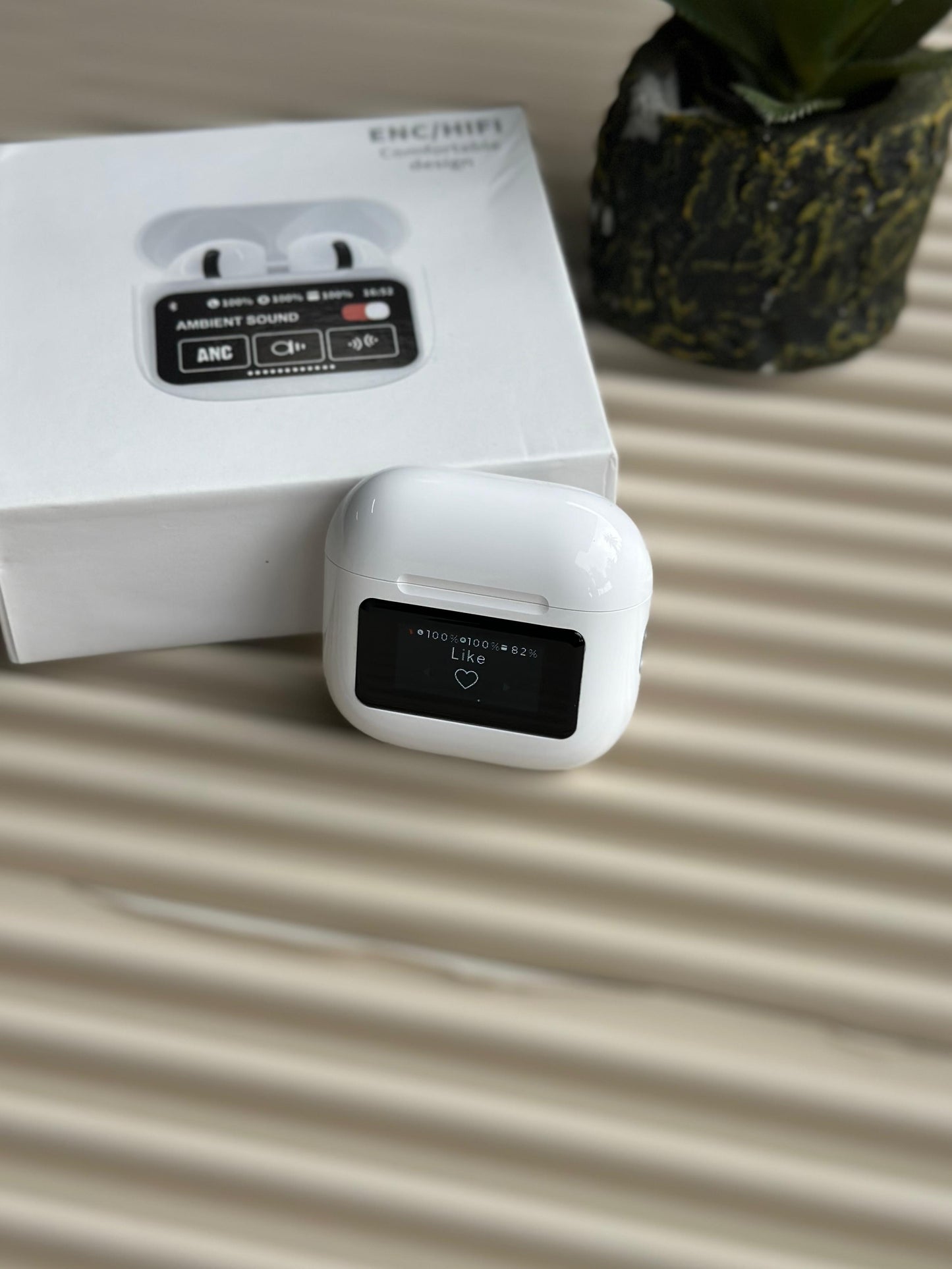 Apple AirPods 3 with Smart Display 🎧 | ANC/ENC | Wireless Charging | Premium Edition