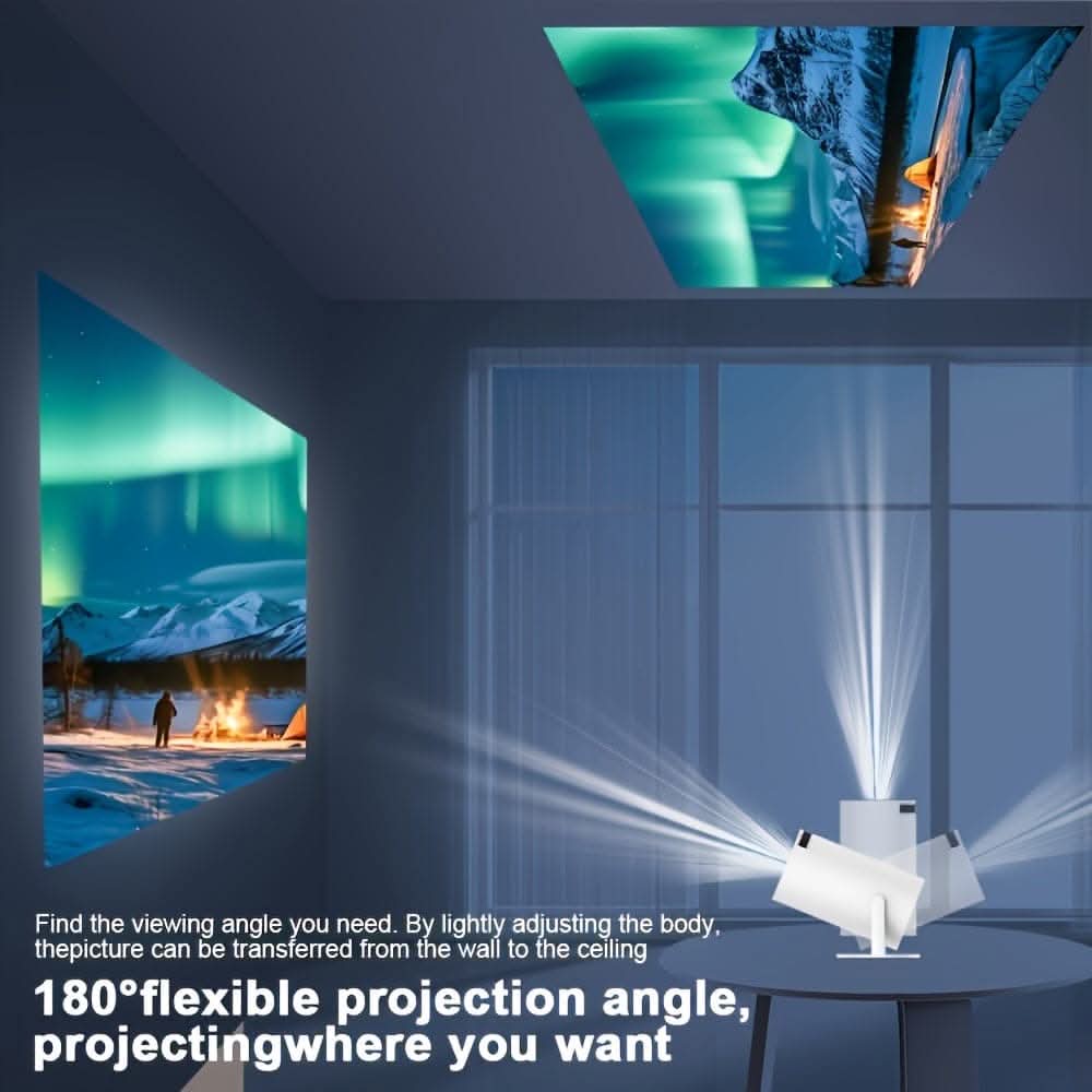 4K PORTABLE PROJECTOR Android 11.0 Smart Projector, 1080P & 4K Support, 2X Brighter, 2.4G & 5G Wifi  (White)