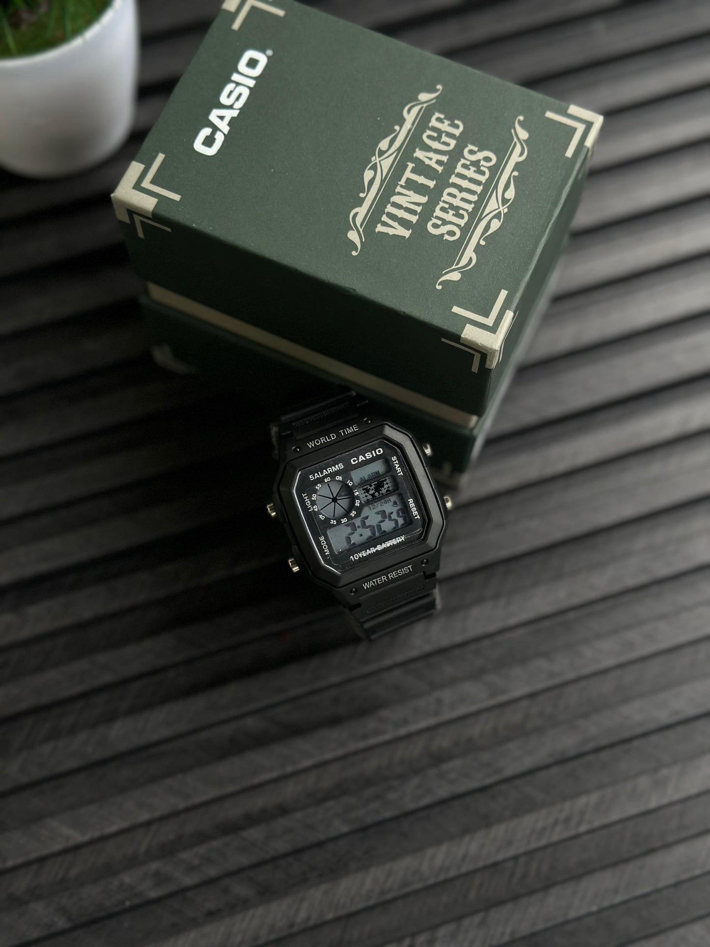 Casio Vintage Series Digital Watch ⌚ Retro World Time | 10-Year Battery | Premium