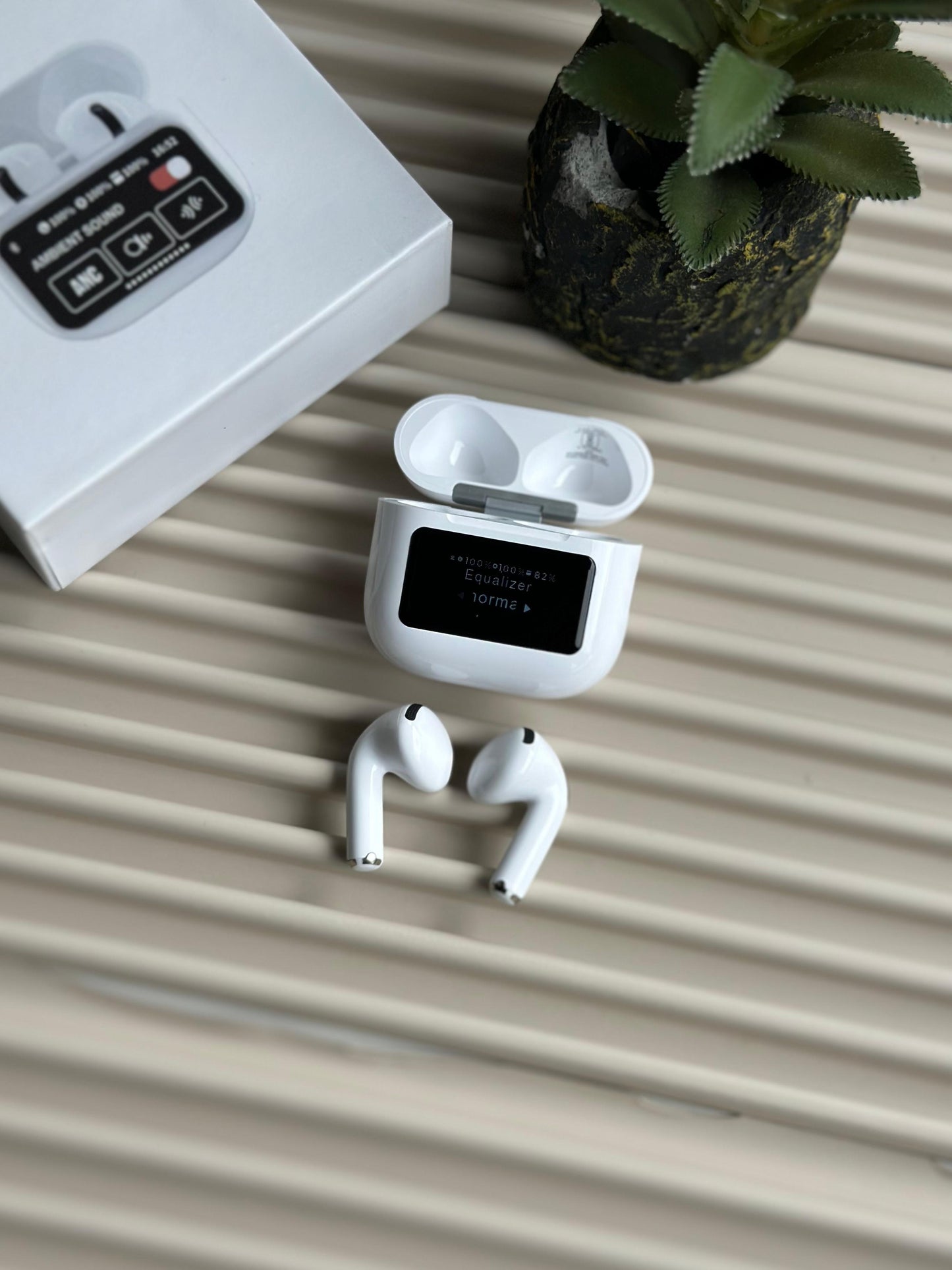 Apple AirPods 3 with Smart Display 🎧 | ANC/ENC | Wireless Charging | Premium Edition