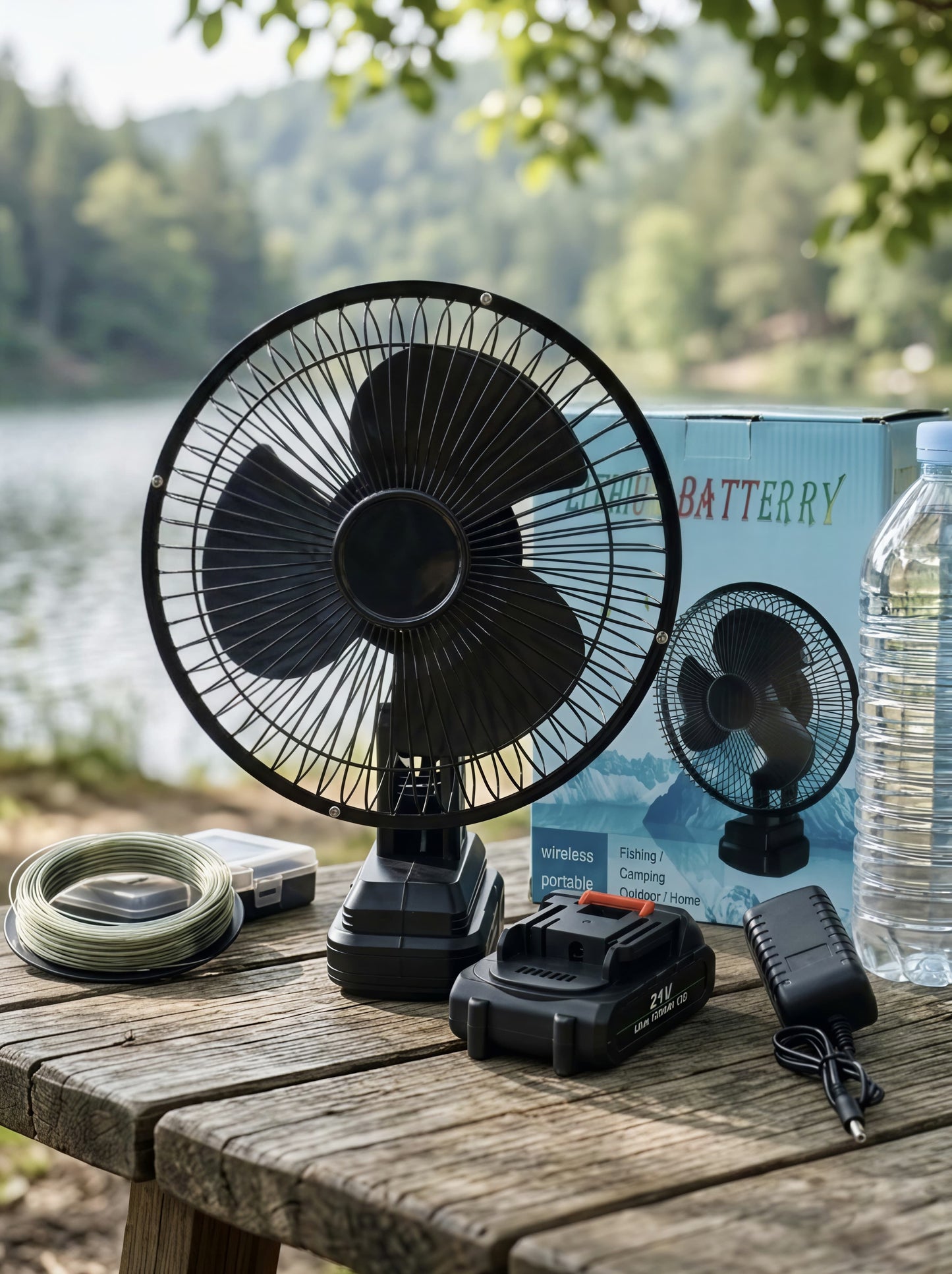 🌬️🔥 PORTABLE RECHARGEABLE FAN (21V POWER)