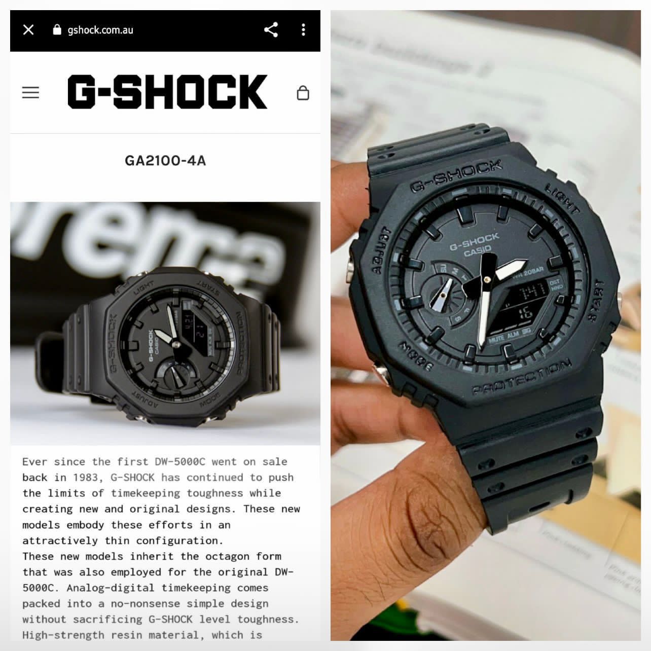 G-Shock GA2100-4A ⌚ Premium Resin Build | 200M Water Resistance | 2025 Edition