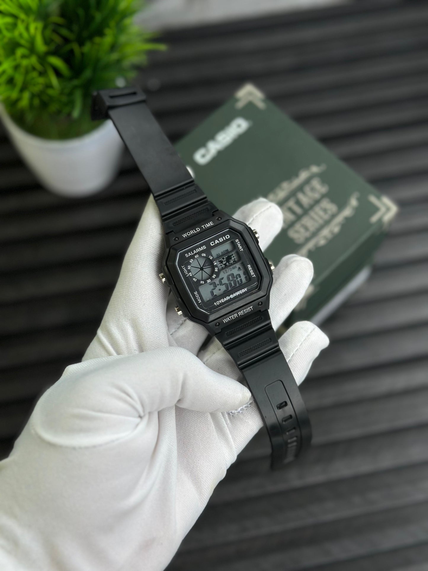 Casio Vintage Series Digital Watch ⌚ Retro World Time | 10-Year Battery | Premium