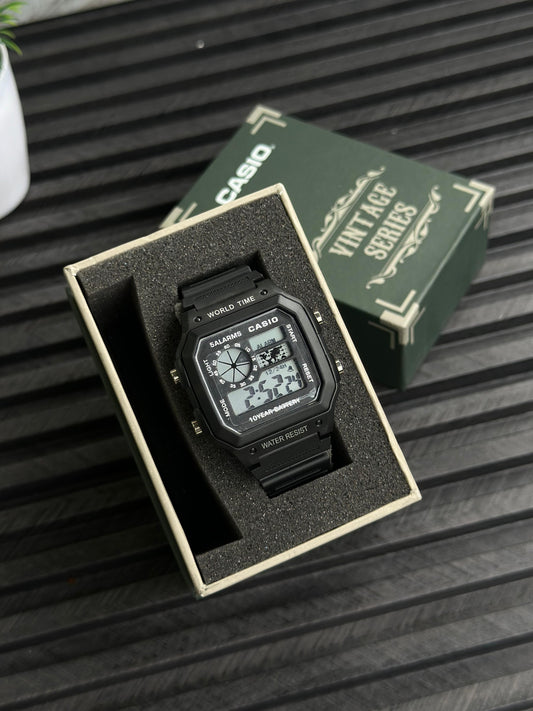 Casio Vintage Series Digital Watch ⌚ Retro World Time | 10-Year Battery | Premium