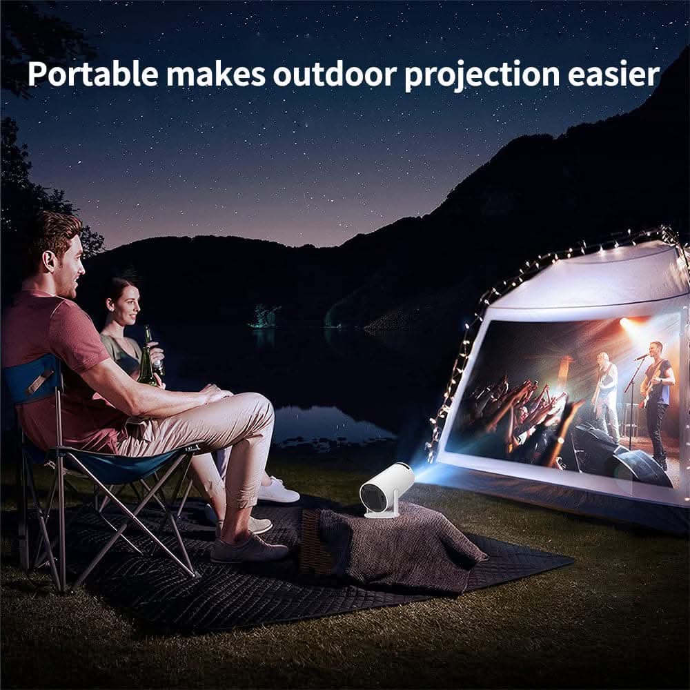 4K PORTABLE PROJECTOR Android 11.0 Smart Projector, 1080P & 4K Support, 2X Brighter, 2.4G & 5G Wifi  (White)