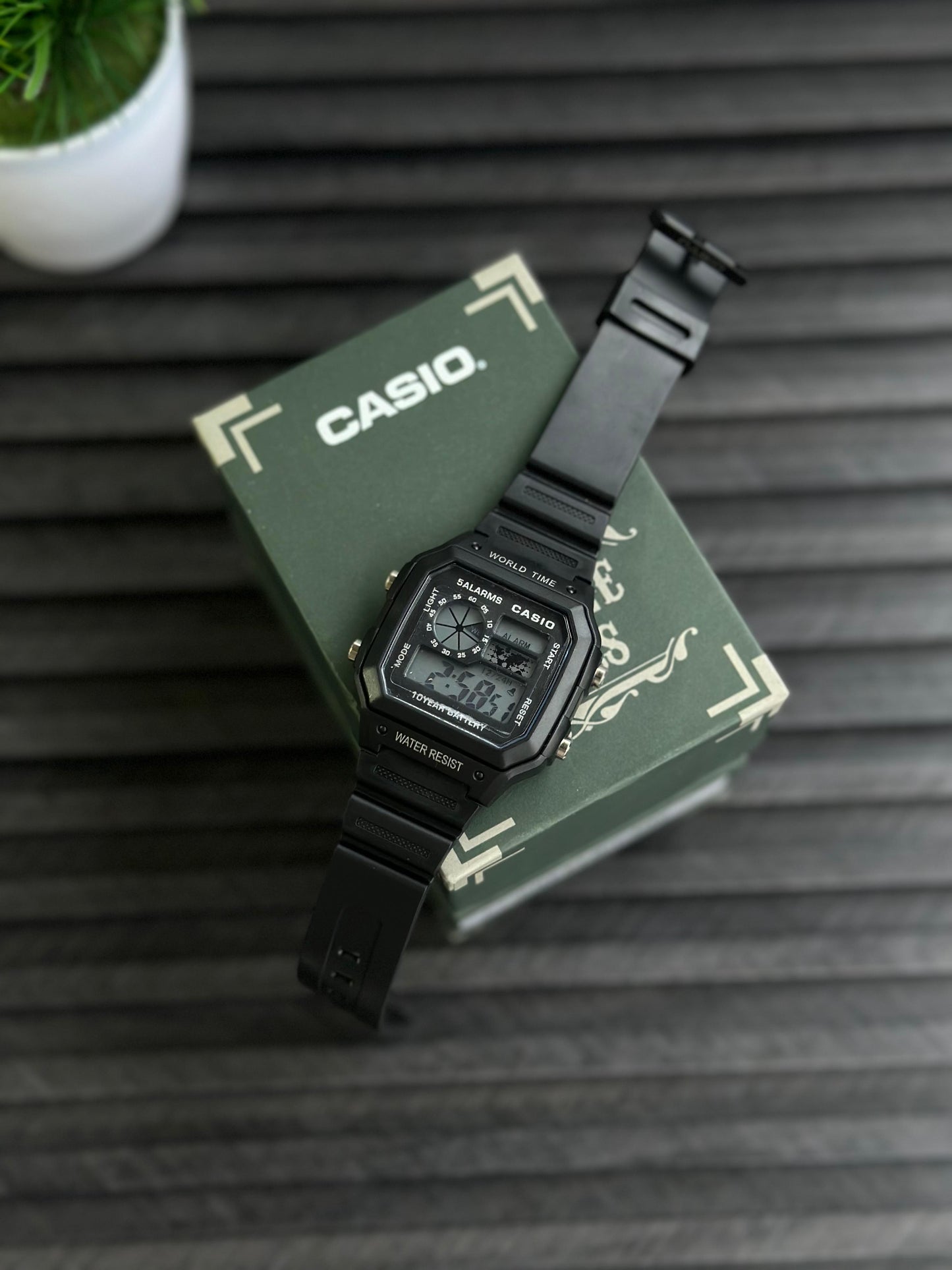 Casio Vintage Series Digital Watch ⌚ Retro World Time | 10-Year Battery | Premium