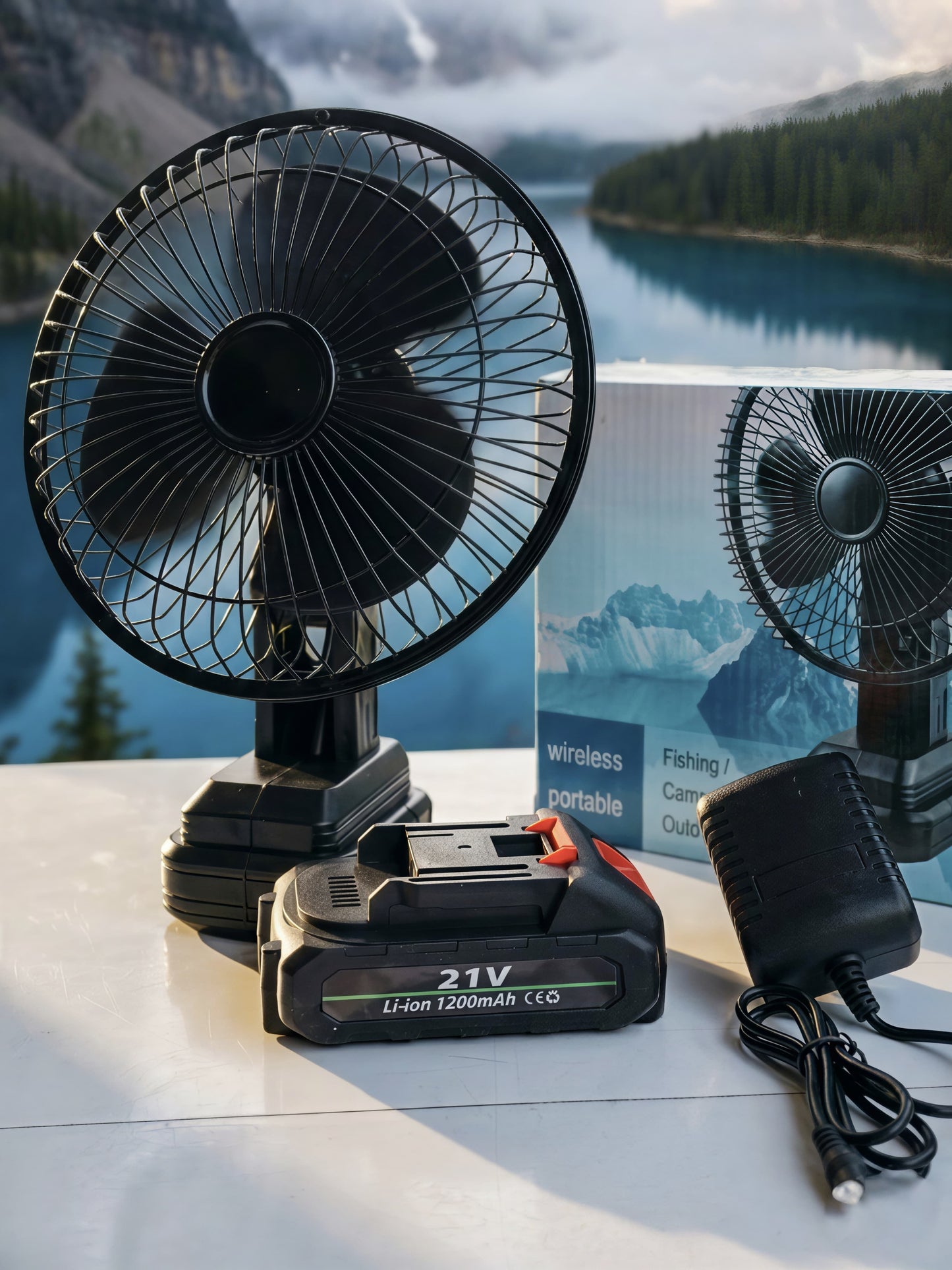 🌬️🔥 PORTABLE RECHARGEABLE FAN (21V POWER)
