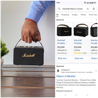 Marshall Killburn Bluetooth Speaker 🔊 | 10W Output | Dual Mode Stereo | Type-C Charging