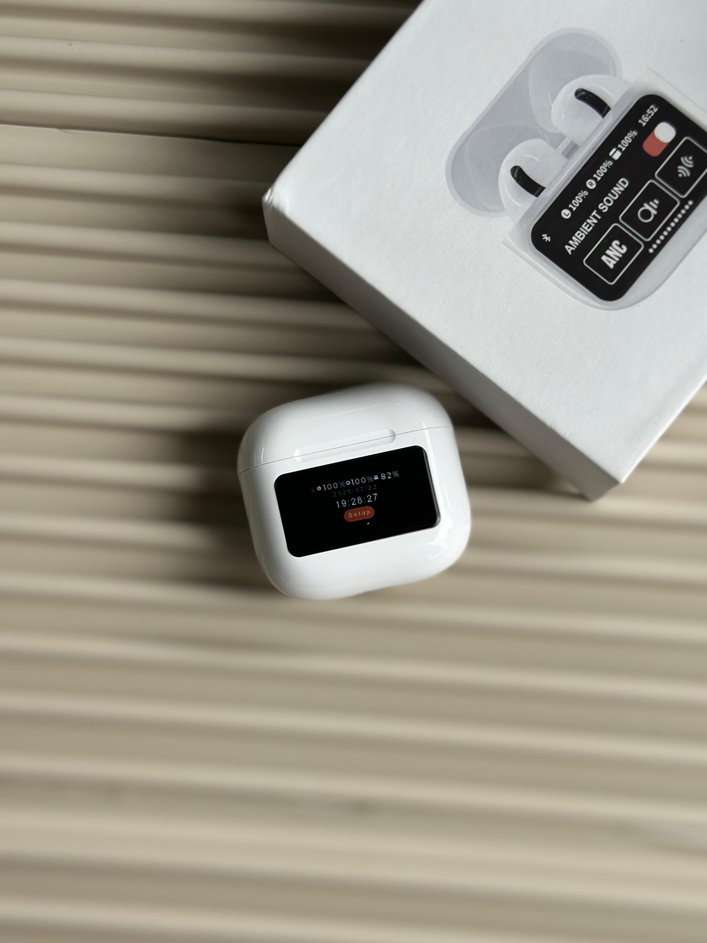Apple AirPods 3 with Smart Display 🎧 | ANC/ENC | Wireless Charging | Premium Edition