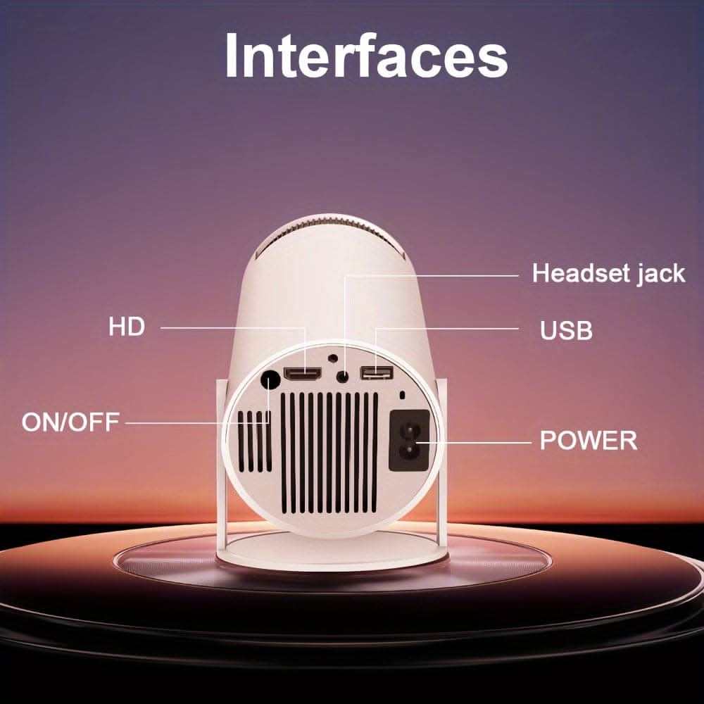 4K PORTABLE PROJECTOR Android 11.0 Smart Projector, 1080P & 4K Support, 2X Brighter, 2.4G & 5G Wifi  (White)