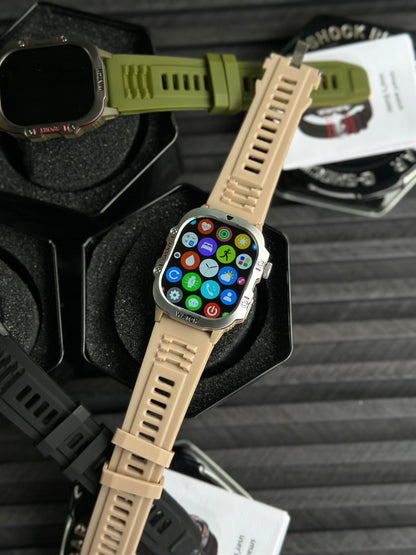 G-Shock Style Smartwatch ⌚ | Rugged Design | Always-On Display | Fitness + Calling