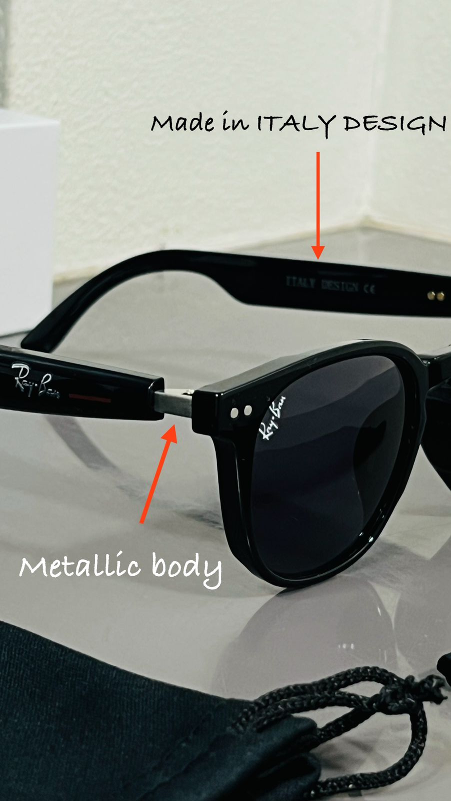 Ray-Ban Meta Smart Glasses 🕶️ | Open-Ear Audio | Touch Control | 8H Battery | Premium Edition