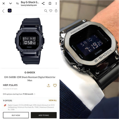 Casio G-Shock Unisex Digital Watch ⌚ DW-5600BB-1 – Tough Metal Body