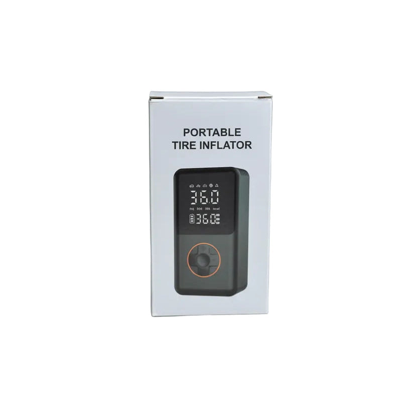 Portable Electric Air Compressor 🚗 | Smart Tire Inflator | USB Rechargeable | Multi-Nozzle Kit