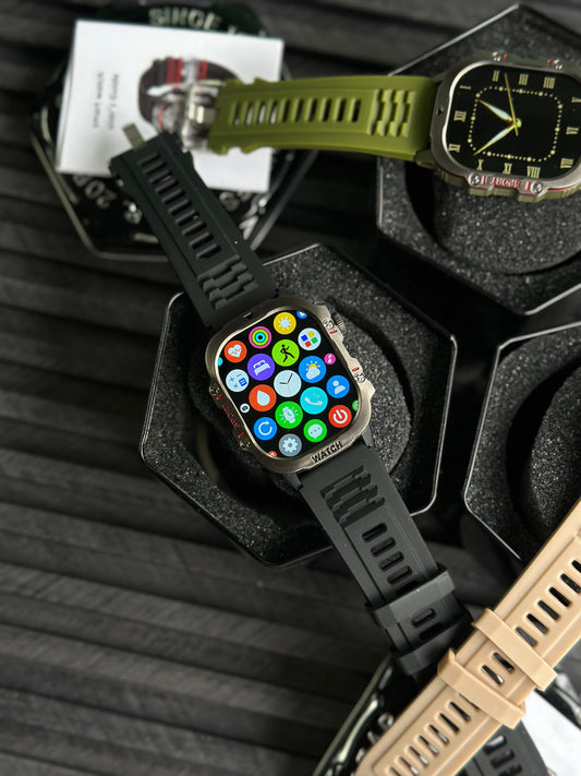 G-Shock Style Smartwatch ⌚ | Rugged Design | Always-On Display | Fitness + Calling